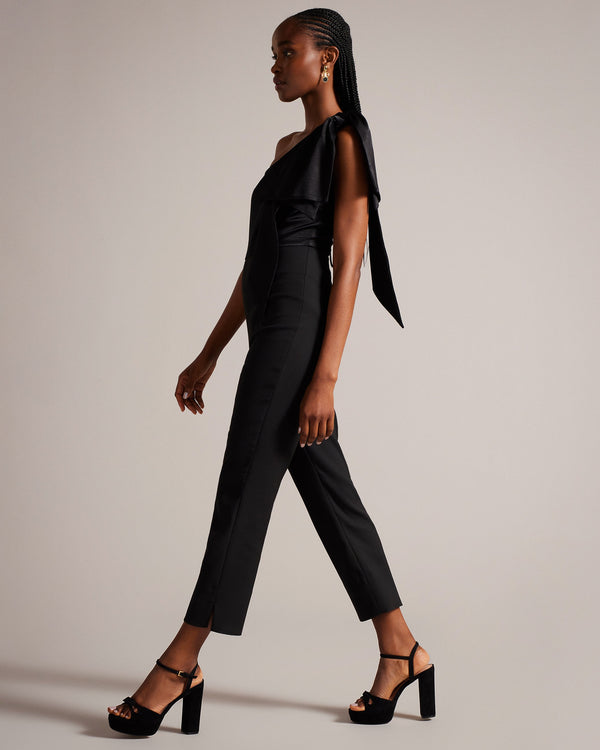 ORLIIE-Trousers-One Shoulder Jumpsuit With Giant Bow Detail- Ted Baker Romania